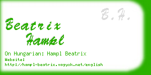 beatrix hampl business card